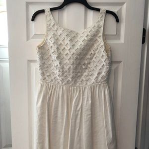 Antonio Melani, White Latice Sleeveless Dress